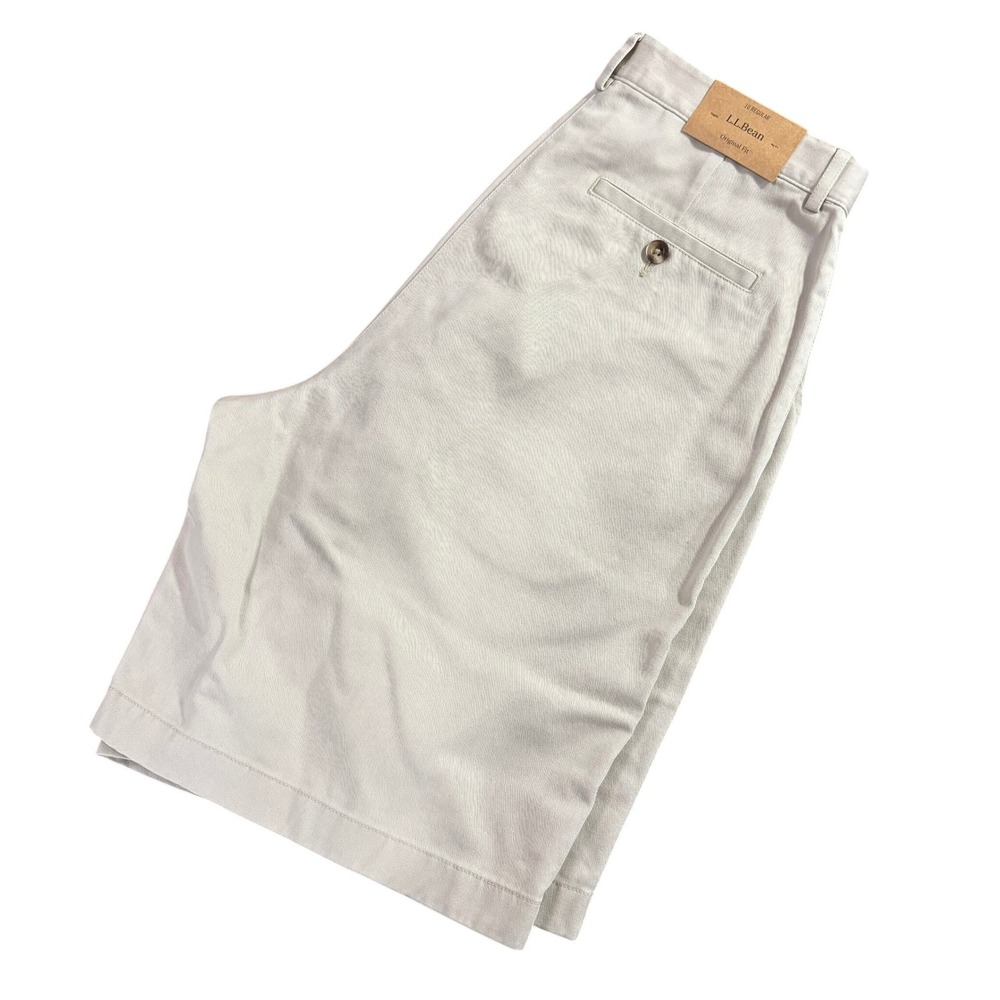 L.L.BEAN Womens Shorts 10 Regular Khaki Bayside Twill Original Fit 9in NWT